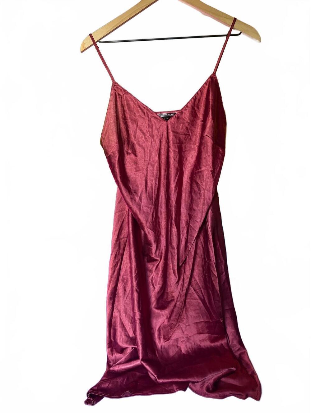 Victoria's Secret burgundy satin slip dress - woman’s XL